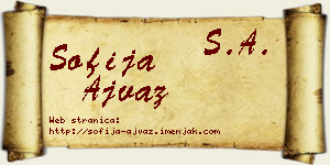 Sofija Ajvaz vizit kartica